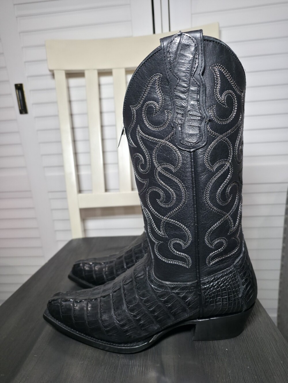 Moonshine Spirit Rock City Fuscus Caiman Western Boots Snip Toe BBME601 Men Sz 9
